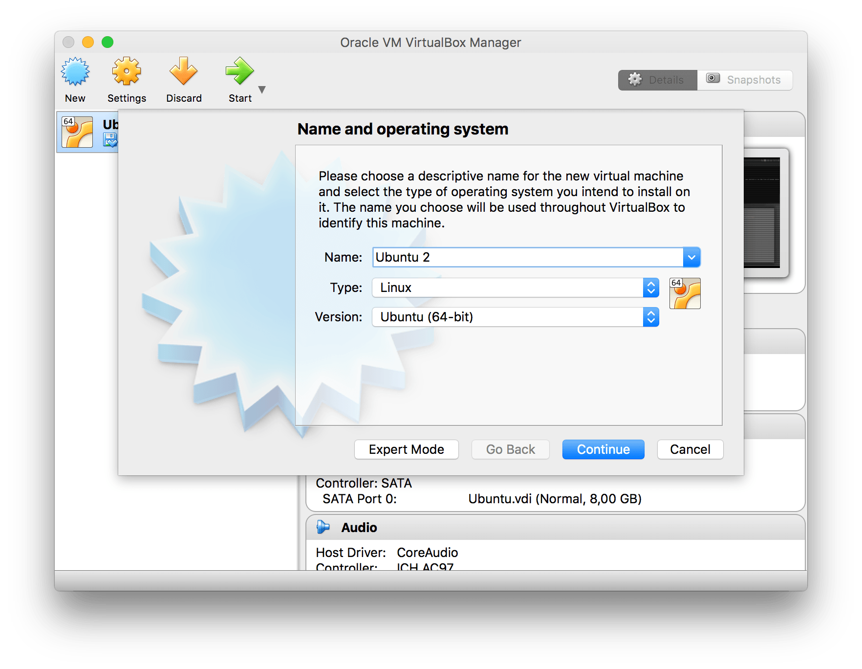 install macos on ubuntu virtualbox
